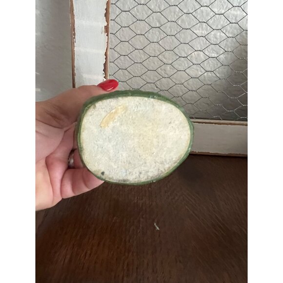 Hand-Painted Resin Bunny Figurine In Pink Dress Holding Flower - Picture 3 of 3